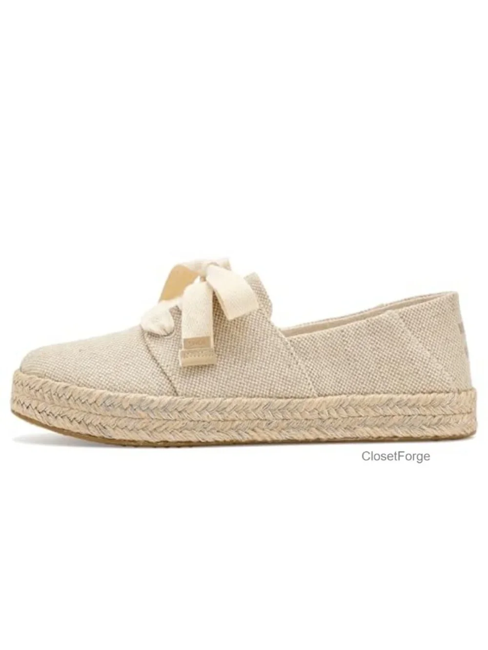 Lace-Up Flatform Espadrilles Canvas Removable Foam Insoles Casual